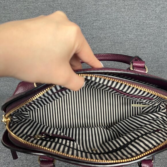 Kate Spade New York Brighton Park Small Felix Leather Wine MISSING CROSSBODY - Picture 10 of 11